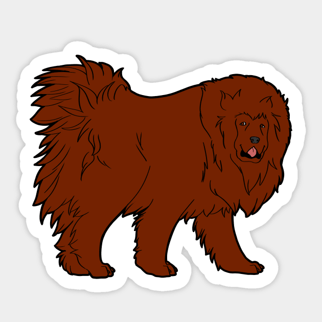 Tibetan Mastiff Sticker by Adastumae